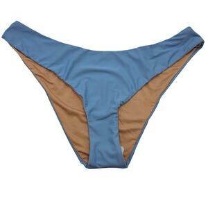 J, Crew Woman size XL Curved Waist Cheeky Bikini Bottom in Light Blue Cheeky NEW
